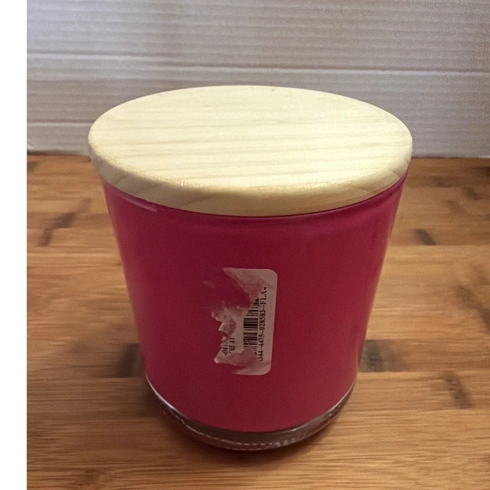 Scentsational Watermelon‎ Lemonade Wooden Wick Soy Blend Candle 11oz Pink Jar